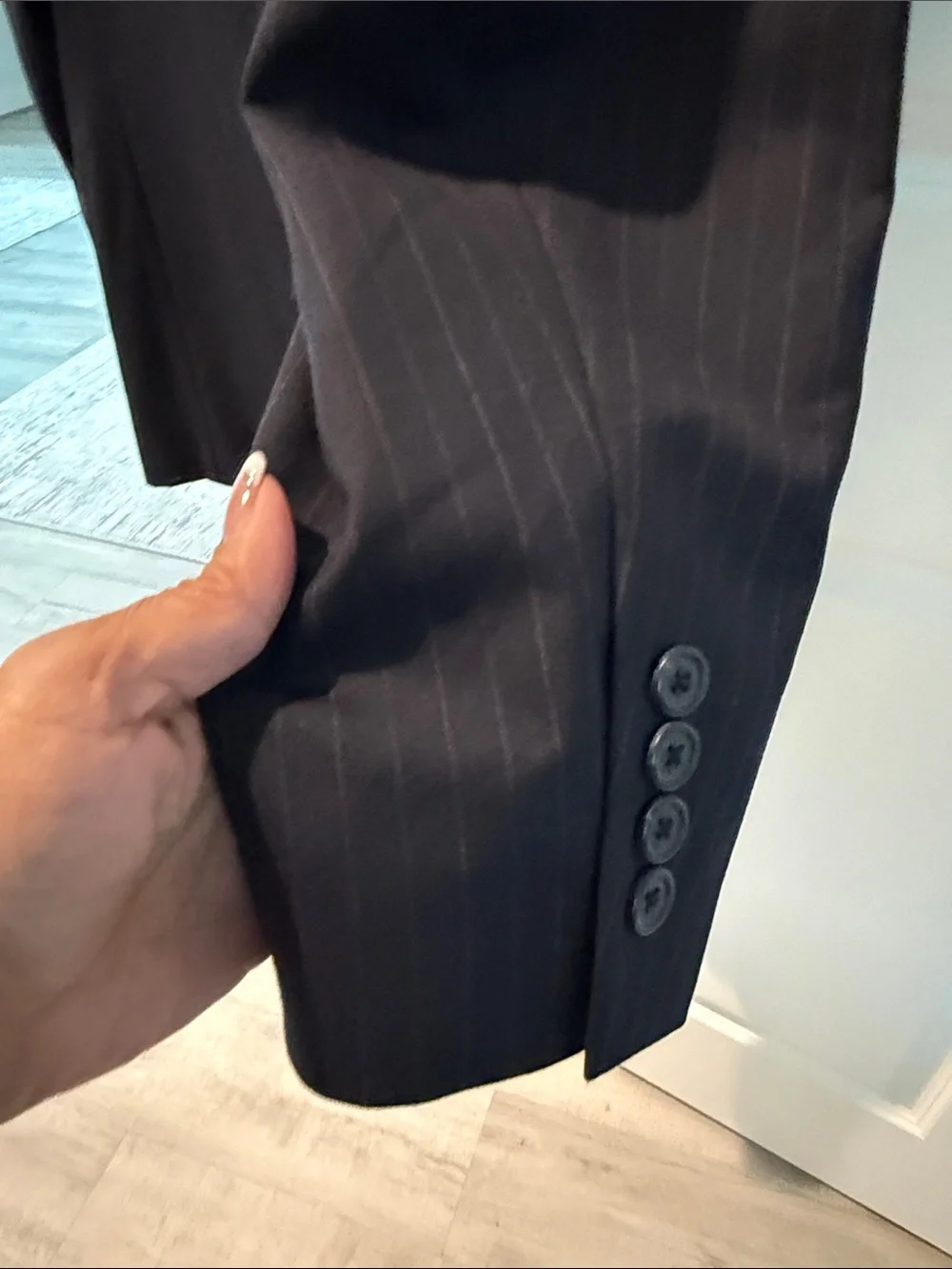 Haggar Dark Navy Pinstripe Suit Jacket